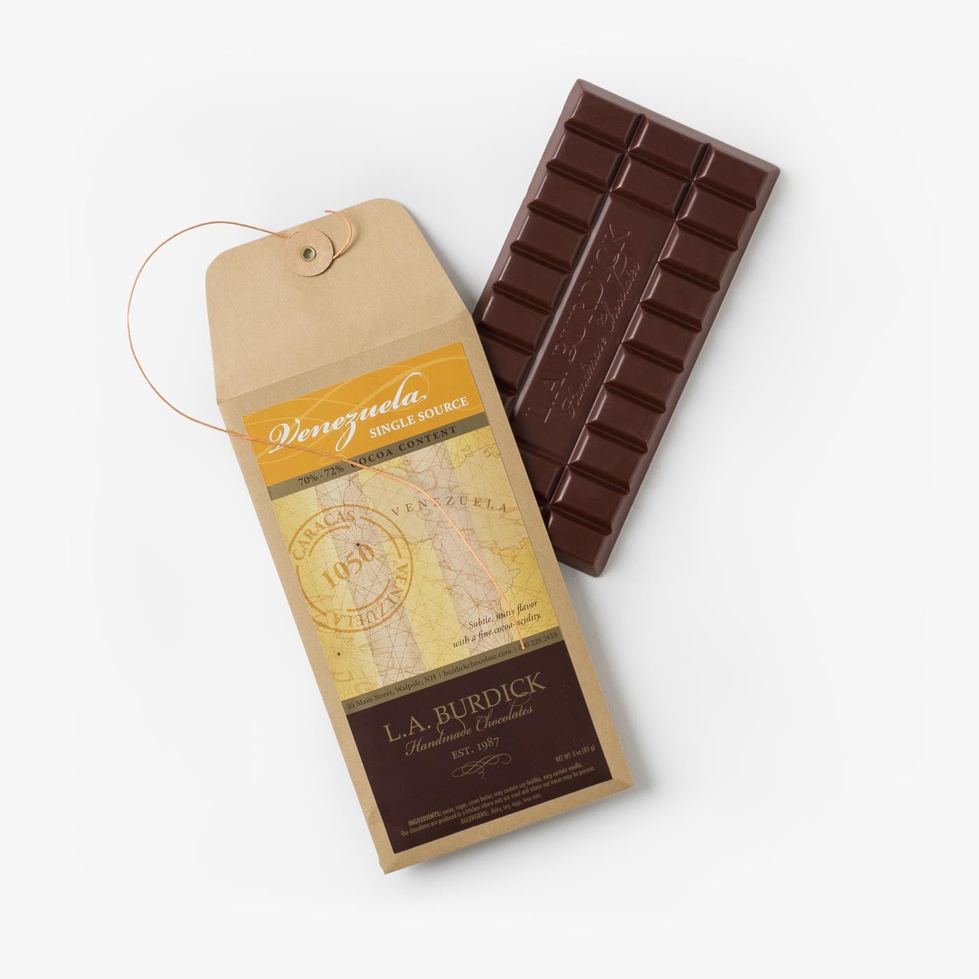 Handmade Belgian Chocolate Bullion Bar